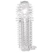 Закрытая прозрачная насадка на пенис с шипиками Nubby Sleeve - 14,5 см. - Chisa - в Ачинске купить с доставкой