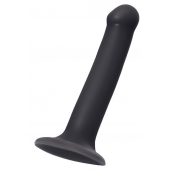 Черный фаллос на присоске Silicone Bendable Dildo M - 18 см. - Strap-on-me - купить с доставкой в Ачинске