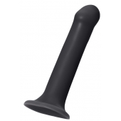 Черный фаллос на присоске Silicone Bendable Dildo L - 19 см. - Strap-on-me - купить с доставкой в Ачинске