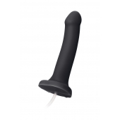 Черный фаллос с имитацией эякуляции Silicon Cum Dildo L - 19,6 см. - Strap-on-me - купить с доставкой в Ачинске