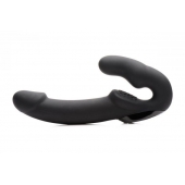 Черный безремневой страпон Urge Silicone Strap On с пультом ДУ - 24 см. - XR Brands - купить с доставкой в Ачинске