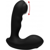 Черный стимулятор простаты Alpha-Pro 7X P-Milker Silicone Prostate Stimulator with Milking Bead - XR Brands - в Ачинске купить с доставкой