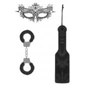 Черный игровой набор Introductory Bondage Kit №4 - Shots Media BV - купить с доставкой в Ачинске