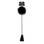 Черный стек Feather Crop с пуховкой на конце - 53,3 см. - Pipedream - купить с доставкой в Ачинске