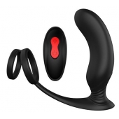 Черный массажер простаты REMOTE P-PLEASER - Dream Toys - в Ачинске купить с доставкой