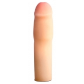 Телесная насадка-удлинитель на пенис PERFORMANCE 1.5INCH COCK XTENDER - 16 см. - Blush Novelties - в Ачинске купить с доставкой