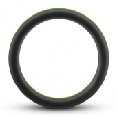 Черно-зеленое эрекционное кольцо Silicone Go Pro Cock Ring - Blush Novelties - в Ачинске купить с доставкой