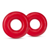 Набор из 2 красных эрекционных колец DONUT RINGS OVERSIZED - Blush Novelties - в Ачинске купить с доставкой