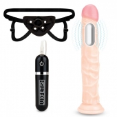 Регулируемые трусики с вибрирующей насадкой - 21 см. - Lux Fetish - купить с доставкой в Ачинске