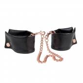Черные мягкие наручники Entice French Cuffs с цепью - California Exotic Novelties - купить с доставкой в Ачинске