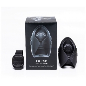 Темно-серый инновационный мужской осциллятор PULSE SOLO LUX с пультом ДУ - Hot Octopuss - в Ачинске купить с доставкой