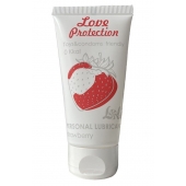 Лубрикант на водной основе с ароматом малины Love Protection Strawberry - 50 мл. - Lola Games - купить с доставкой в Ачинске