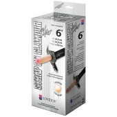 Пояс-трусики с насадкой Glamour Silver - 15,5 см. - LOVETOY (А-Полимер) - купить с доставкой в Ачинске