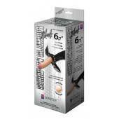 Пояс-трусики с насадкой Glamour - 17 см. - LOVETOY (А-Полимер) - купить с доставкой в Ачинске