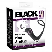 Черное эрекционное кольцо с анальной вибропробкой Vibrating Ring   Plug - Orion - в Ачинске купить с доставкой