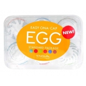 Набор из 6 мастурбаторов Tenga EGG Easy Beat с различным рельефом - Tenga - в Ачинске купить с доставкой