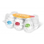 Набор из 6 мастурбаторов Tenga EGG Easy Beat с различным рельефом - Tenga - в Ачинске купить с доставкой
