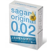 Ультратонкие презервативы Sagami Original 0.02 Extra Lub с увеличенным количеством смазки - 3 шт. - Sagami - купить с доставкой в Ачинске