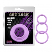 Набор из 3 сиреневых эрекционных колец Magnum Force Cock Ring - Chisa - в Ачинске купить с доставкой