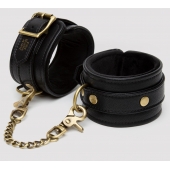 Черные оковы на ноги Bound to You Faux Leather Ankle Cuffs - Fifty Shades of Grey - купить с доставкой в Ачинске