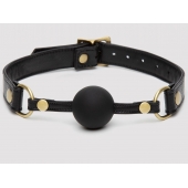 Черный кляп-шар Bound to You Faux Leather Ball Gag - Fifty Shades of Grey - купить с доставкой в Ачинске