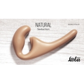 Бежевый безремневой страпон Seduction - 20,5 см. - Lola Games - купить с доставкой в Ачинске