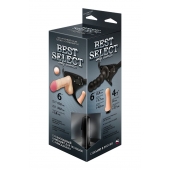 Черный пояс для женщин BEST SELECT с 3 насадками - LOVETOY (А-Полимер) - купить с доставкой в Ачинске