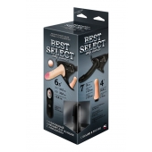 Черный женский пояс BEST SELECT с 3 насадками и вибрацией - LOVETOY (А-Полимер) - купить с доставкой в Ачинске