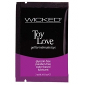 Лубрикант на водной основе для использования с игрушками WICKED Toy Love - 3 мл. - Wicked - купить с доставкой в Ачинске