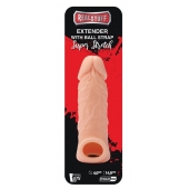 Телесная насадка EXTENDER WITH BALL STRAP 5.5 - 14 см. - Dream Toys - в Ачинске купить с доставкой