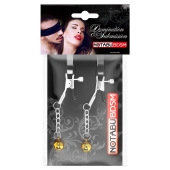 Оригинальные зажимы на соски с желтыми шариками - Notabu - купить с доставкой в Ачинске