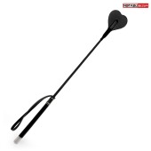 Черный стек с наконечником-сердечком - 54 см. - Notabu - купить с доставкой в Ачинске