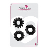 Набор из 3 черных эрекционных колец SET OF 3 COCKRINGS - Dream Toys - в Ачинске купить с доставкой