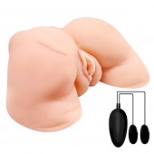 Телесная вибровагина Julie с 2 рабочими отверстиями - Baile - в Ачинске купить с доставкой