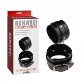 Черные оковы Classic Ankle Cuffs - Chisa - купить с доставкой в Ачинске