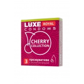 Презервативы с ароматом вишни LUXE Royal Cherry Collection - 3 шт. - Luxe - купить с доставкой в Ачинске