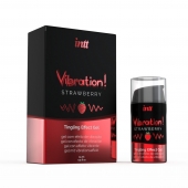 Жидкий интимный гель с эффектом вибрации Vibration! Strawberry - 15 мл. - INTT - купить с доставкой в Ачинске