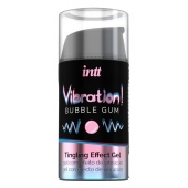 Жидкий интимный гель с эффектом вибрации Vibration! Bubble Gum - 15 мл. - INTT - купить с доставкой в Ачинске