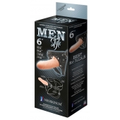 Телесный пустотелый харнесс MEN Style - 17,5 см. - LOVETOY (А-Полимер) - купить с доставкой в Ачинске