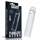 Прозрачная насадка-удлинитель Flawless Clear Penis Sleeve Add 1 - 15,5 см. - Lovetoy - в Ачинске купить с доставкой