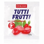 Гель-смазка Tutti-frutti со вкусом барбариса - 4 гр. - Биоритм - купить с доставкой в Ачинске