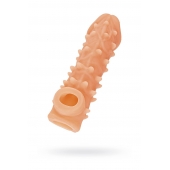 Телесная закрытая насадка с пупырышками Cock Sleeve Size M - 15,6 см. - KOKOS - в Ачинске купить с доставкой