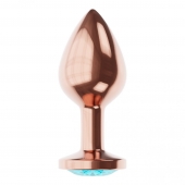 Пробка цвета розового золота с малиновым кристаллом Diamond Topaz Shine L - 8,3 см. - Lola Games - купить с доставкой в Ачинске
