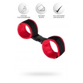 Красно-черные велюровые оковы Anonymo - ToyFa - купить с доставкой в Ачинске