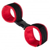 Красно-черные велюровые оковы Anonymo - ToyFa - купить с доставкой в Ачинске