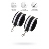 Серебристо-черные наручники Anonymo - ToyFa - купить с доставкой в Ачинске