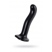Черный стимулятор для пар P G-Spot Dildo Size M - 18 см. - Strap-on-me - в Ачинске купить с доставкой