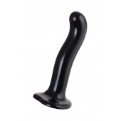 Черный стимулятор для пар P G-Spot Dildo Size M - 18 см. - Strap-on-me - в Ачинске купить с доставкой
