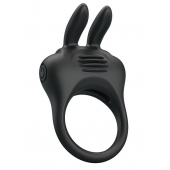 Черное эрекционное кольцо с вибрацией Davion - Baile - в Ачинске купить с доставкой