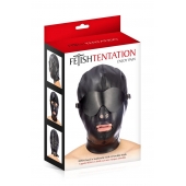 Маска-шлем с отверстием для рта и съемными шорами - Fetish Tentation - купить с доставкой в Ачинске